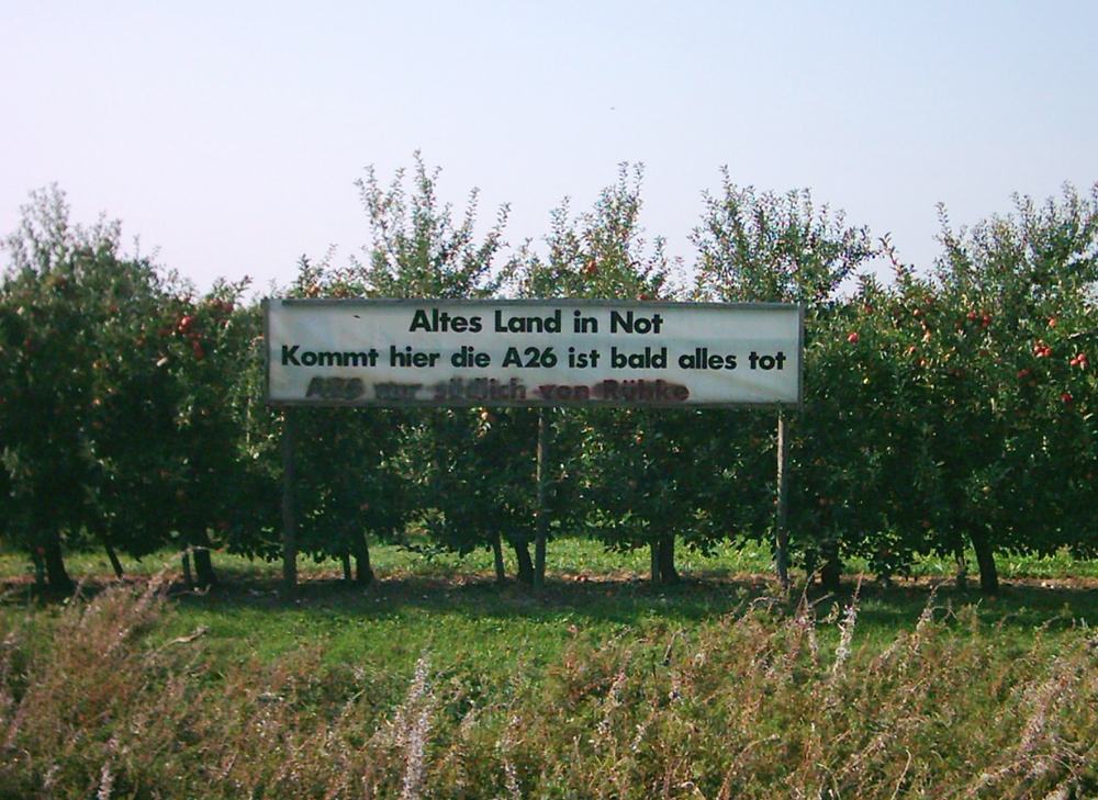 Obstbaumreihen im Alten Land vor den Toren Hamburgs